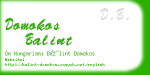 domokos balint business card